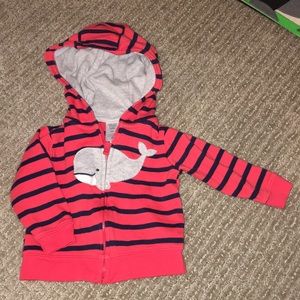 Carter’s striped hooded sweatshirt 9 months